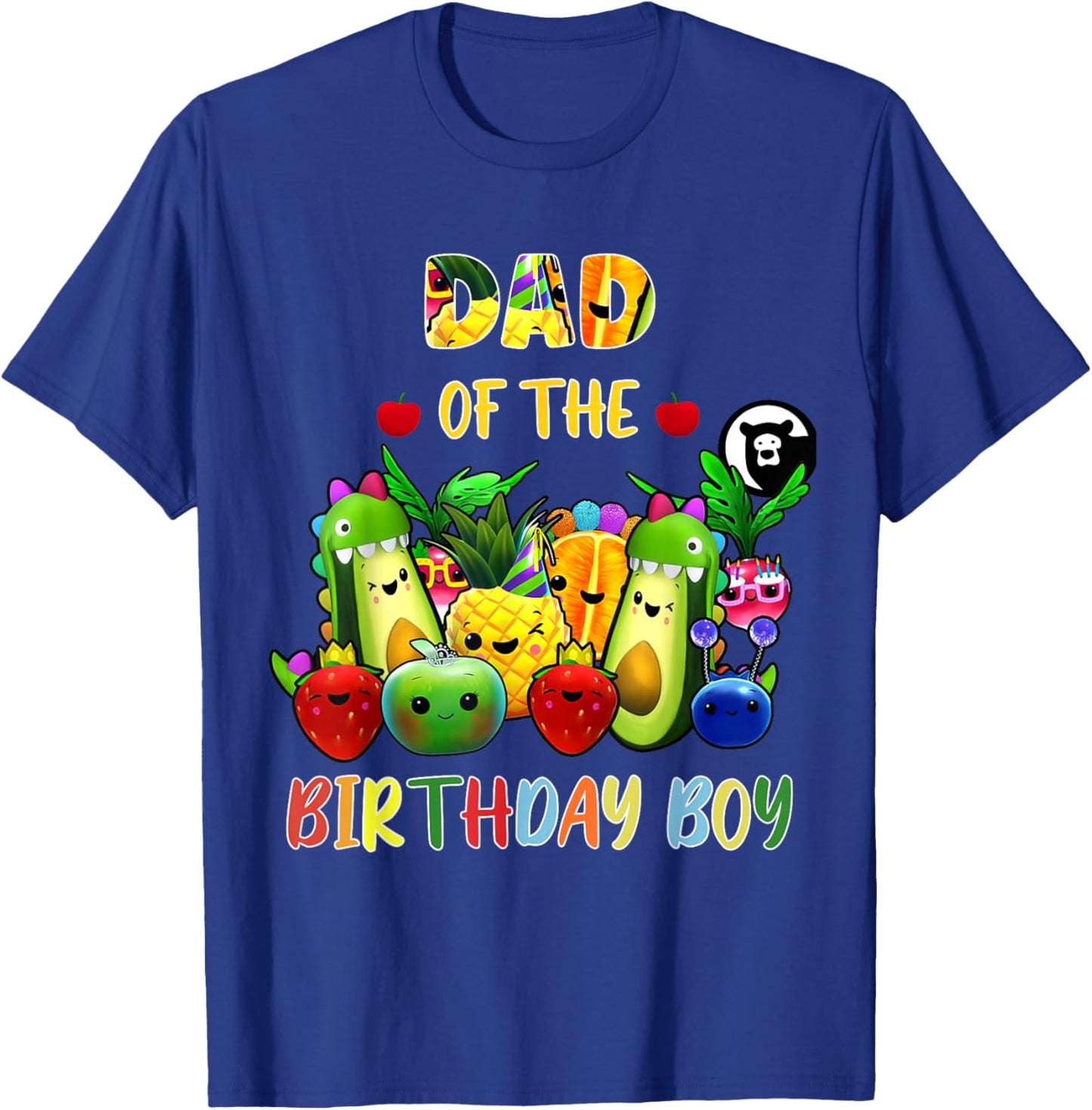Dad Of The Birthday Boy Family Fruit Birthday Hey Bear T-Shirt - T-Shirt | Royal