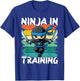 Ninja in Training Costume Party Warrior Boys Girls Kids T-Shirt - T-Shirt | Royal