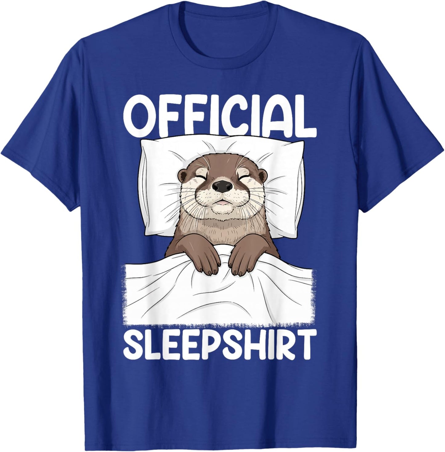 Cute Otter Sleepshirt Men Women Sea Otters Animal Lover T-Shirt - T-Shirt | Royal