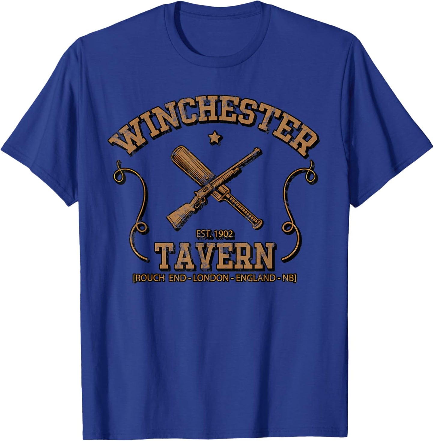 The Dead Winchester Shaun Of Zombie Movie Tavern T-Shirt - T-Shirt | Royal