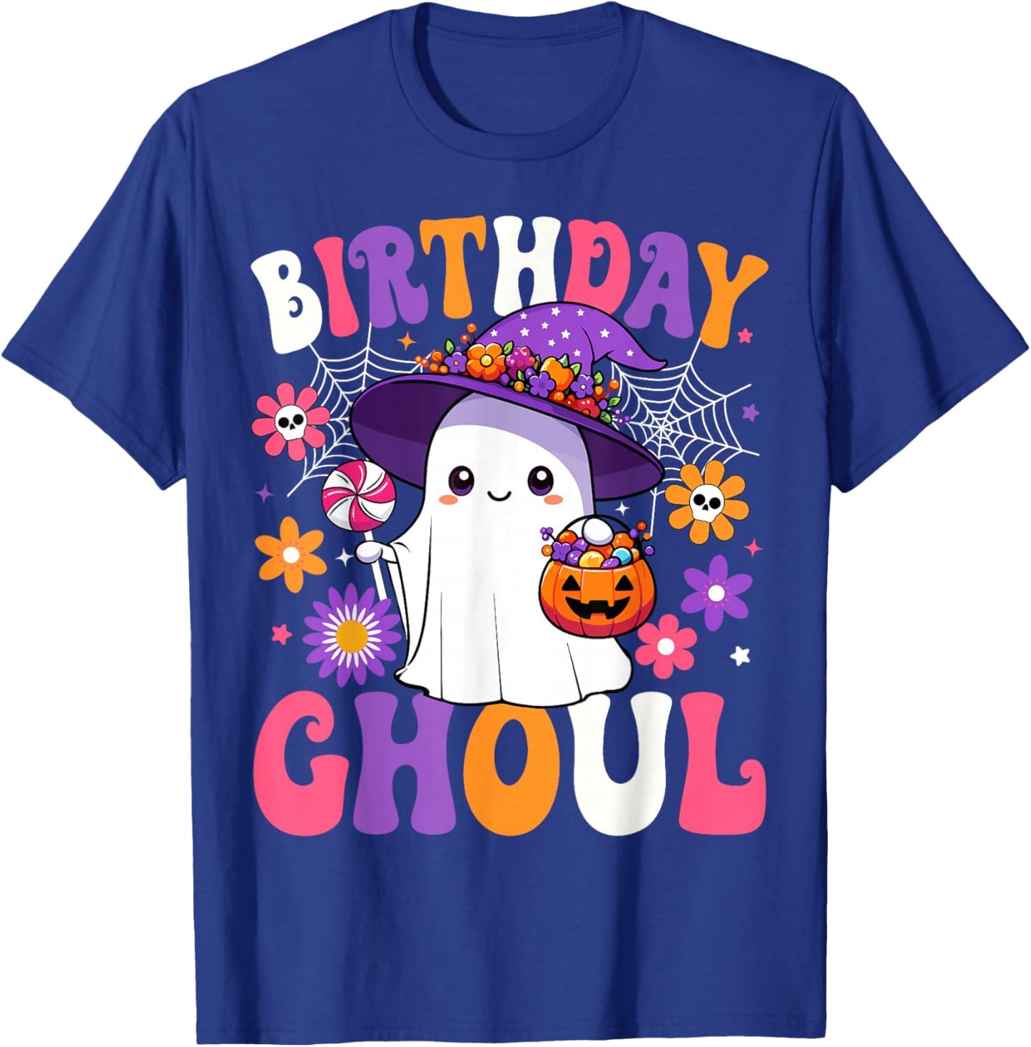 Birthday Ghoul Anniversary Funny Halloween Birthday Ghost T-Shirt - T-Shirt | Royal