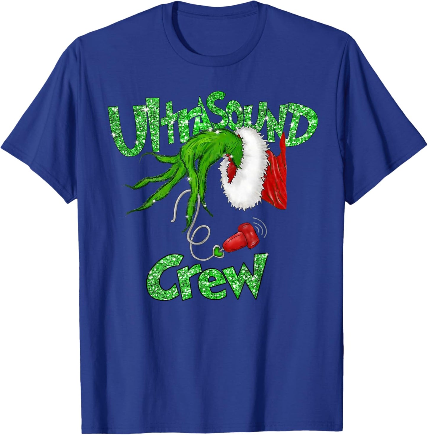 Ultrasound Crew Sonographer Merry Christmas Xmas Pajamas T-Shirt - T-Shirt | Royal