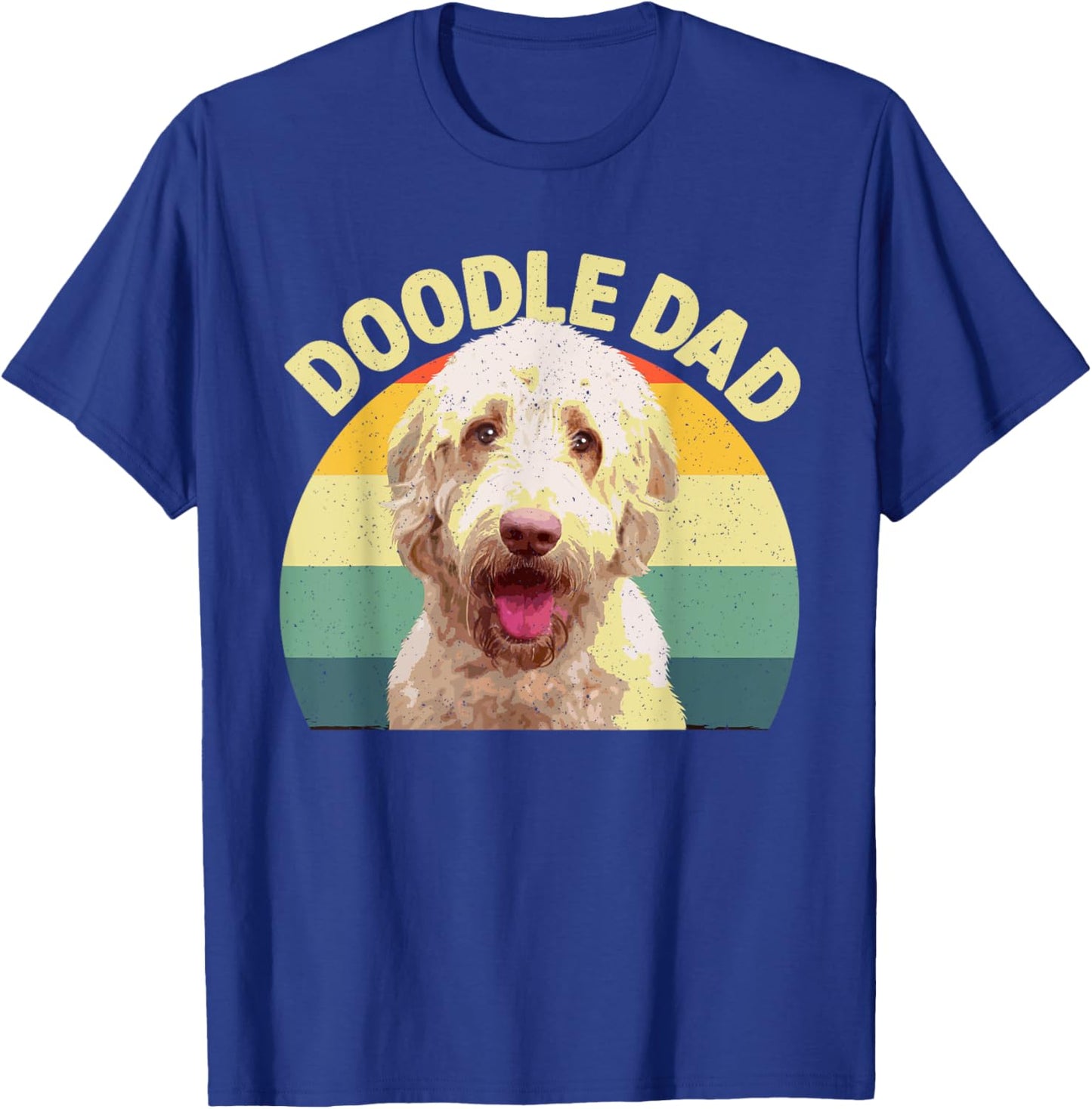 Funny Doodle Dad Art Papa Daddy Goldendoodle Lover T-Shirt - T-Shirt | Royal
