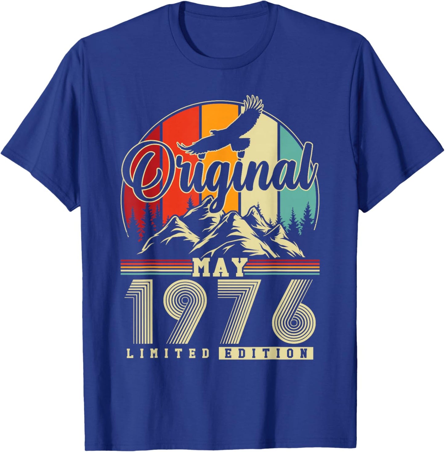 Original Mai 1976 Vintage Cadeau d'anniversaire 50 Ans T-Shirt - T-Shirt | Royal