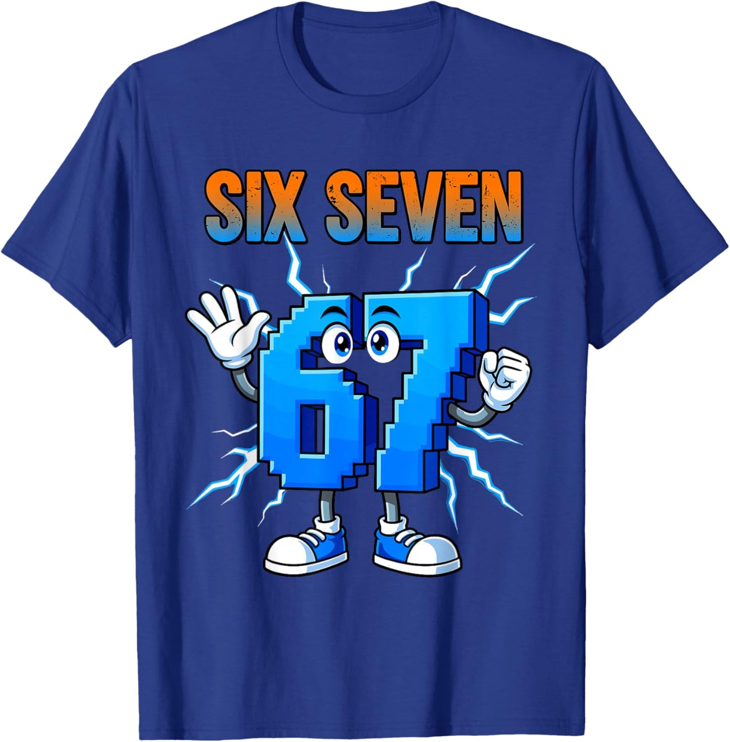 67 Gen Alpha Six Seven Italy 6 7 Brain Red Gaming Meme T-Shirt - T-Shirt | Royal