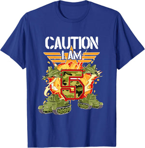 Kids 5th Birthday Army T-Shirt - T-Shirt | Royal