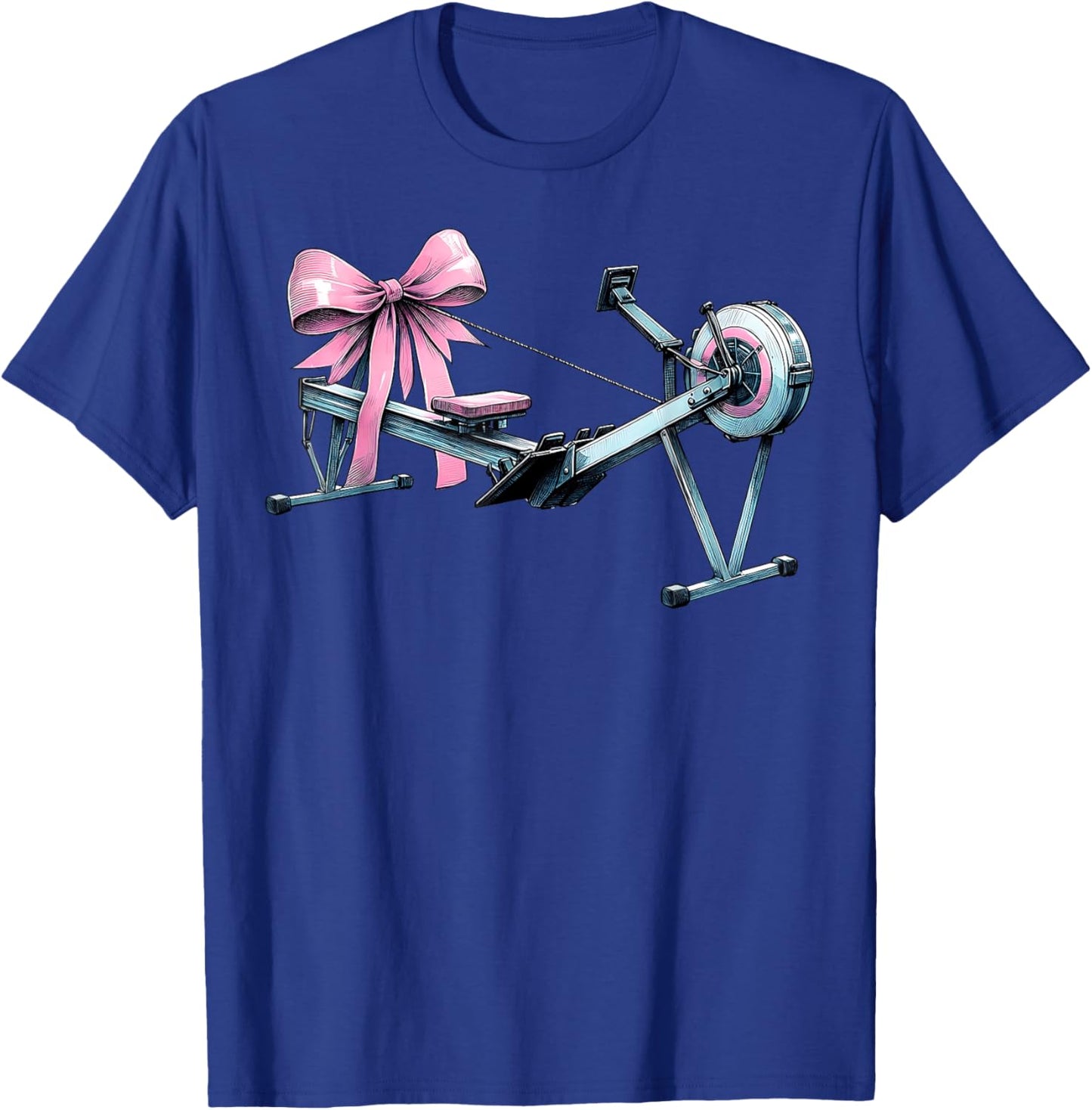 Coquette Bow Rowing Machine Rowing Workout Girl Mom Pink T-Shirt - T-Shirt | Royal