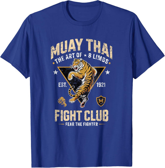 Muay Thai MMA Vintage Combat Sports Style 05 T-Shirt - T-Shirt | Royal