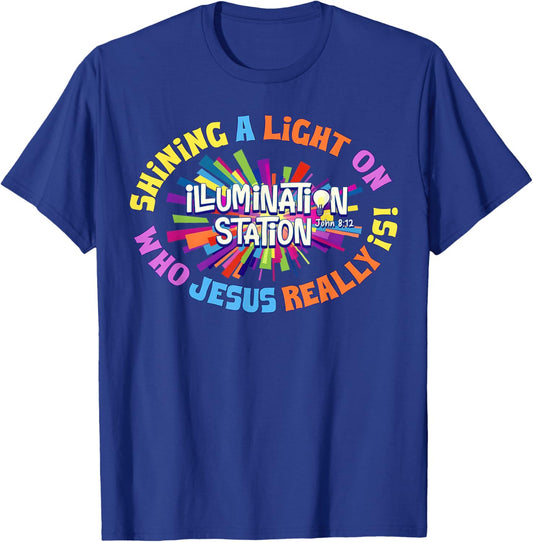 Illumination Station VBS 2026 Bible Jesus Christian Lights T-Shirt - T-Shirt | Royal