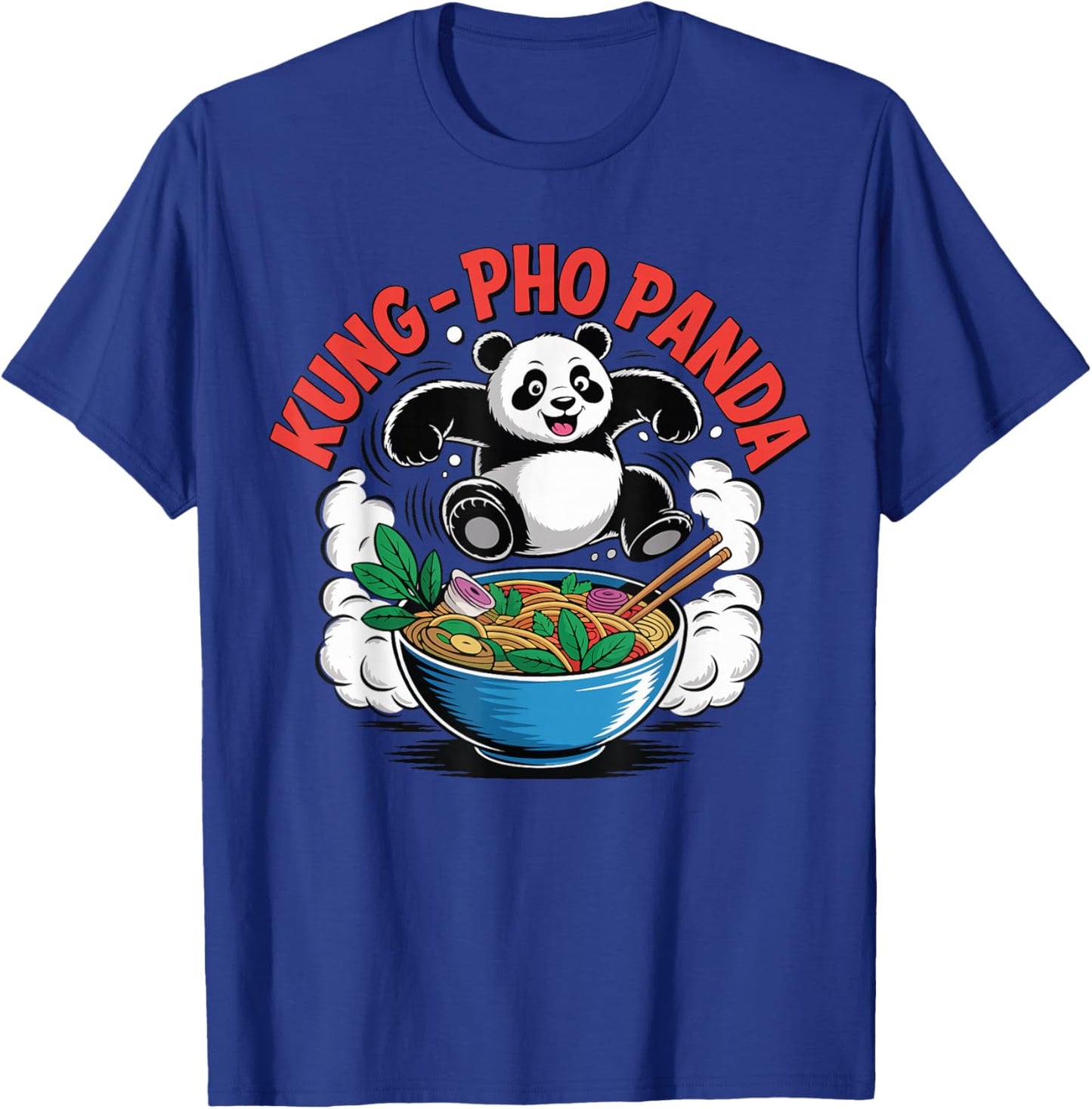 Pholicious Panda Vietnamese Pho Lover Design Kung Fu T-Shirt - T-Shirt | Royal