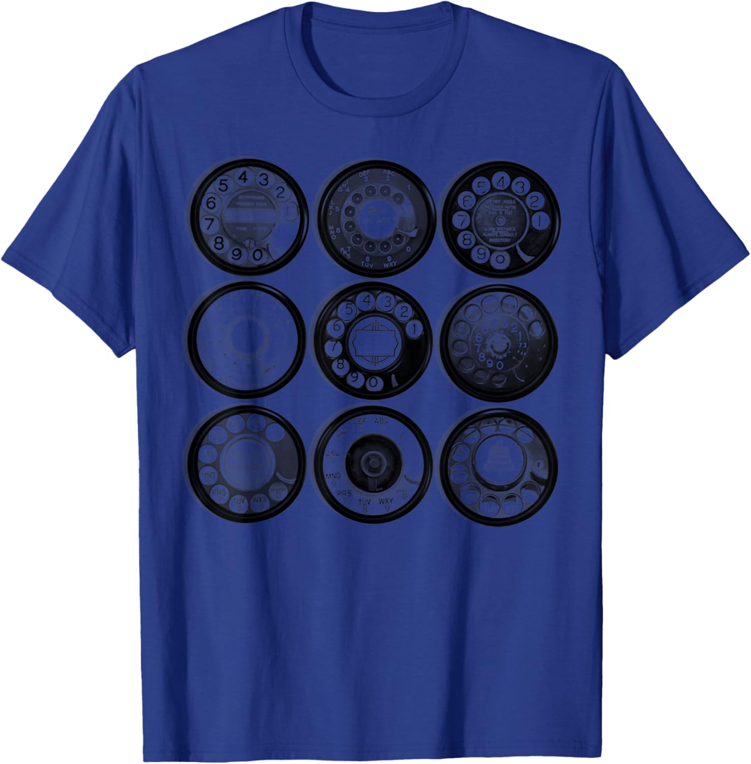 Vintage Rotary Dial Collection Retro Dial Rotary Phone T-Shirt - T-Shirt | Royal