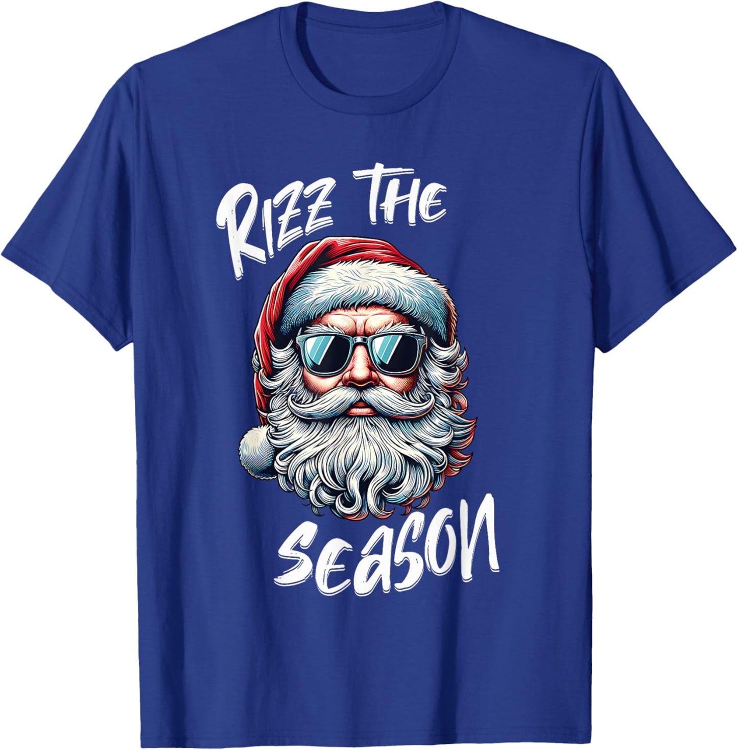 Rizz The Season Teens Kids School Christmas Santa Claus T-Shirt - T-Shirt | Royal