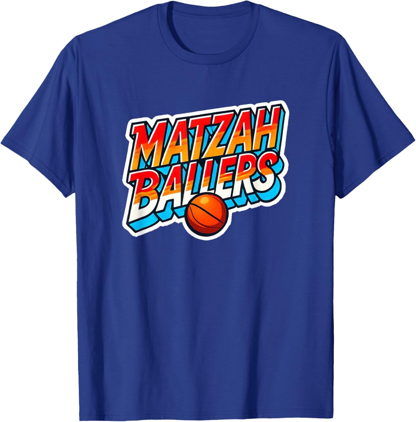 Matzah Ballers Graffiti Design for Jewish Basketball Lovers T-Shirt - T-Shirt | Royal