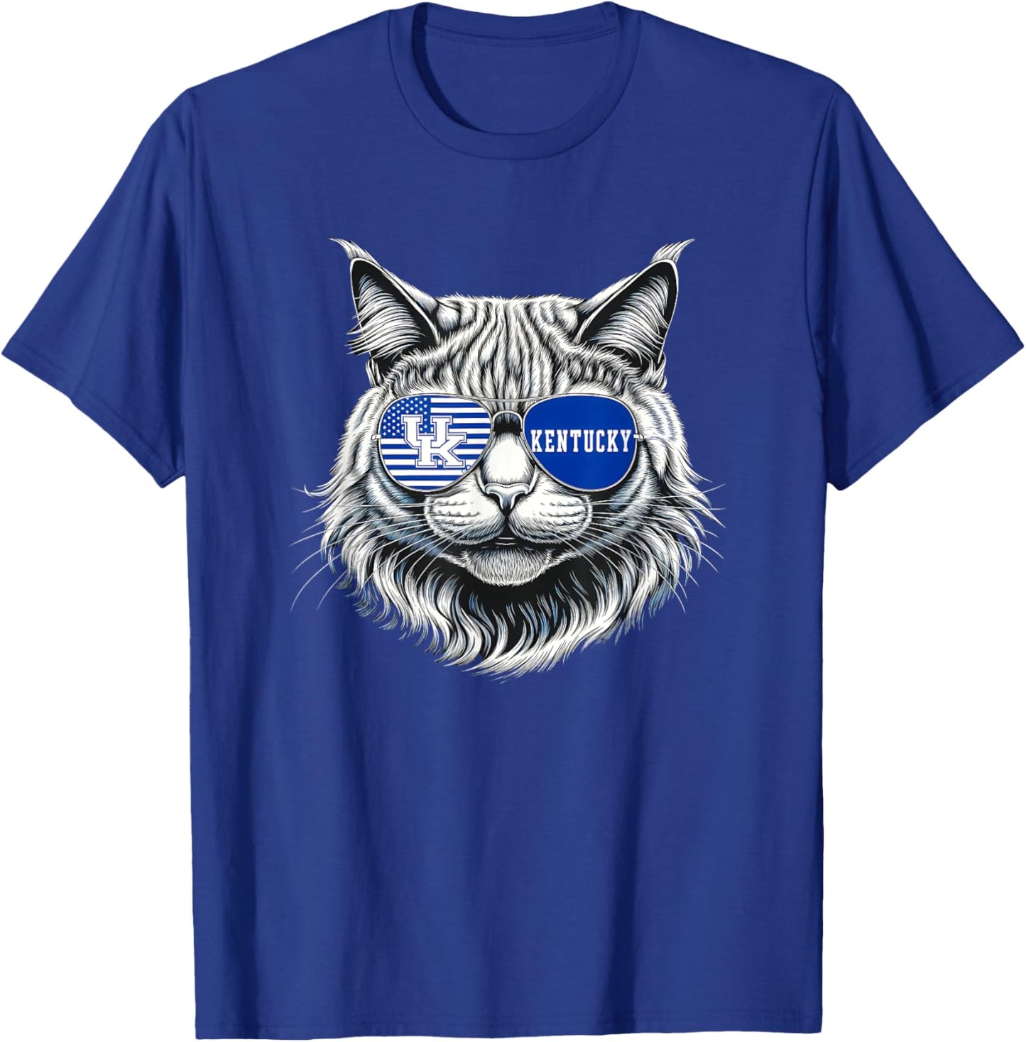 Cat Lovers Graphic Last Name Kentucky Retro Vintage Funny Women Girls Kids T-Shirt - T-Shirt | Royal