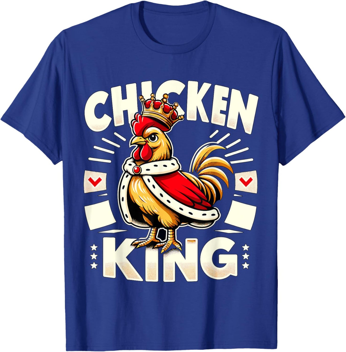 Chicken King Farmer T-Shirt - T-Shirt | Royal
