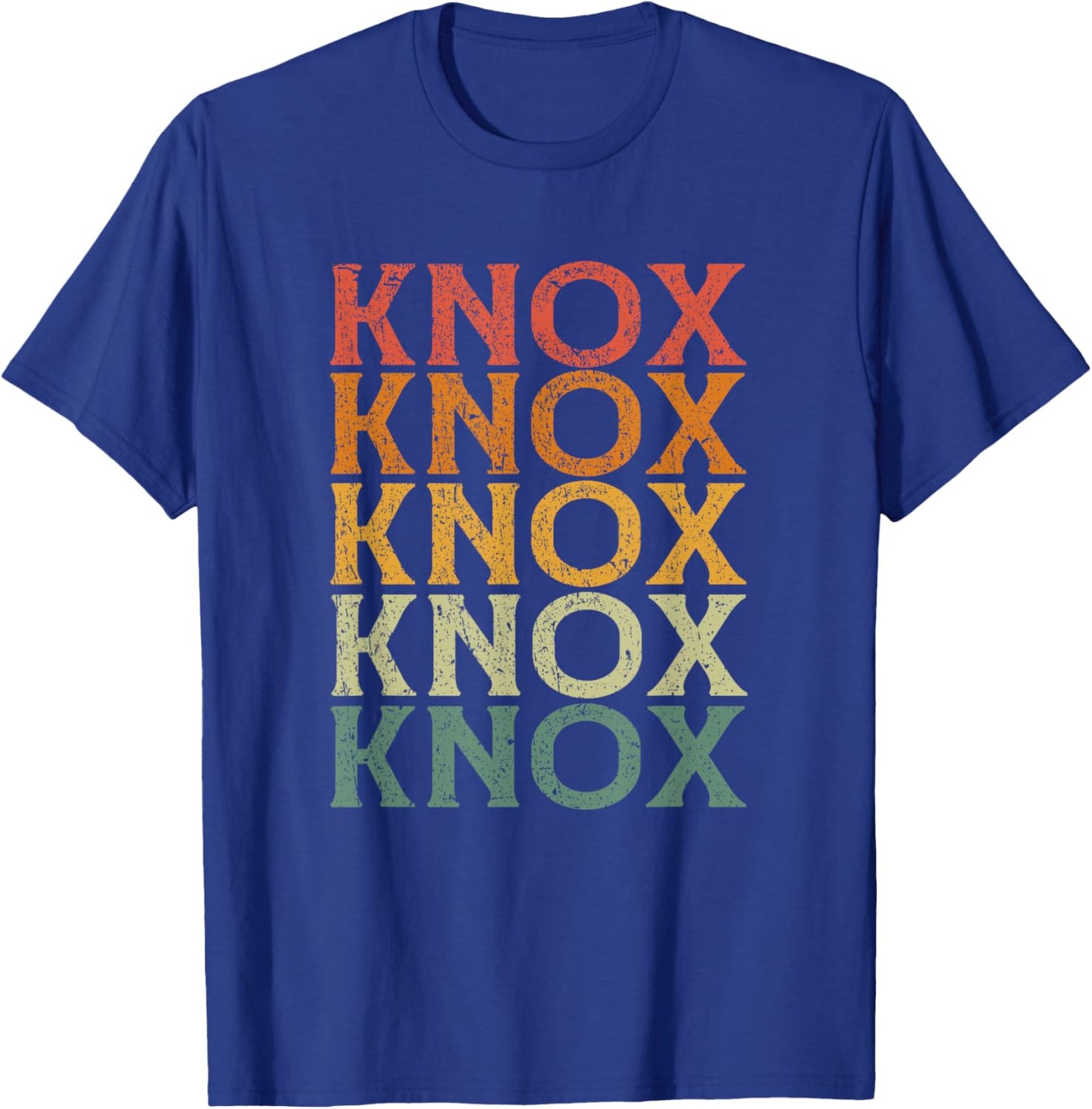 Retro Custom First Name Knox T-Shirt - T-Shirt | Royal