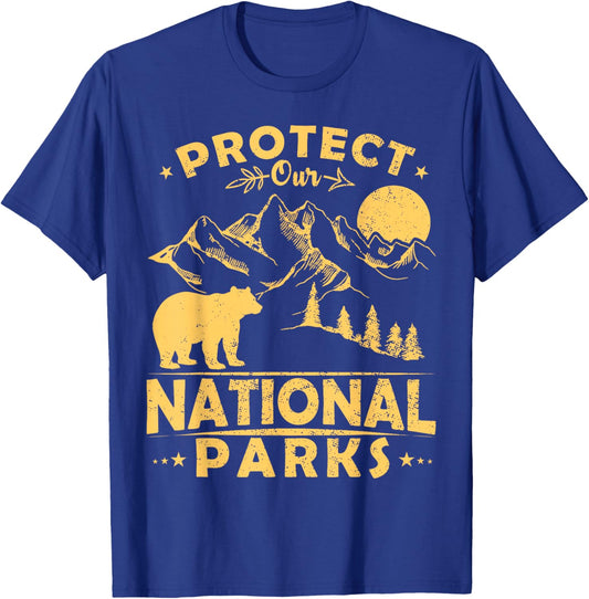 Protect Our National Parks Camping Hiking T-Shirt - T-Shirt | Royal