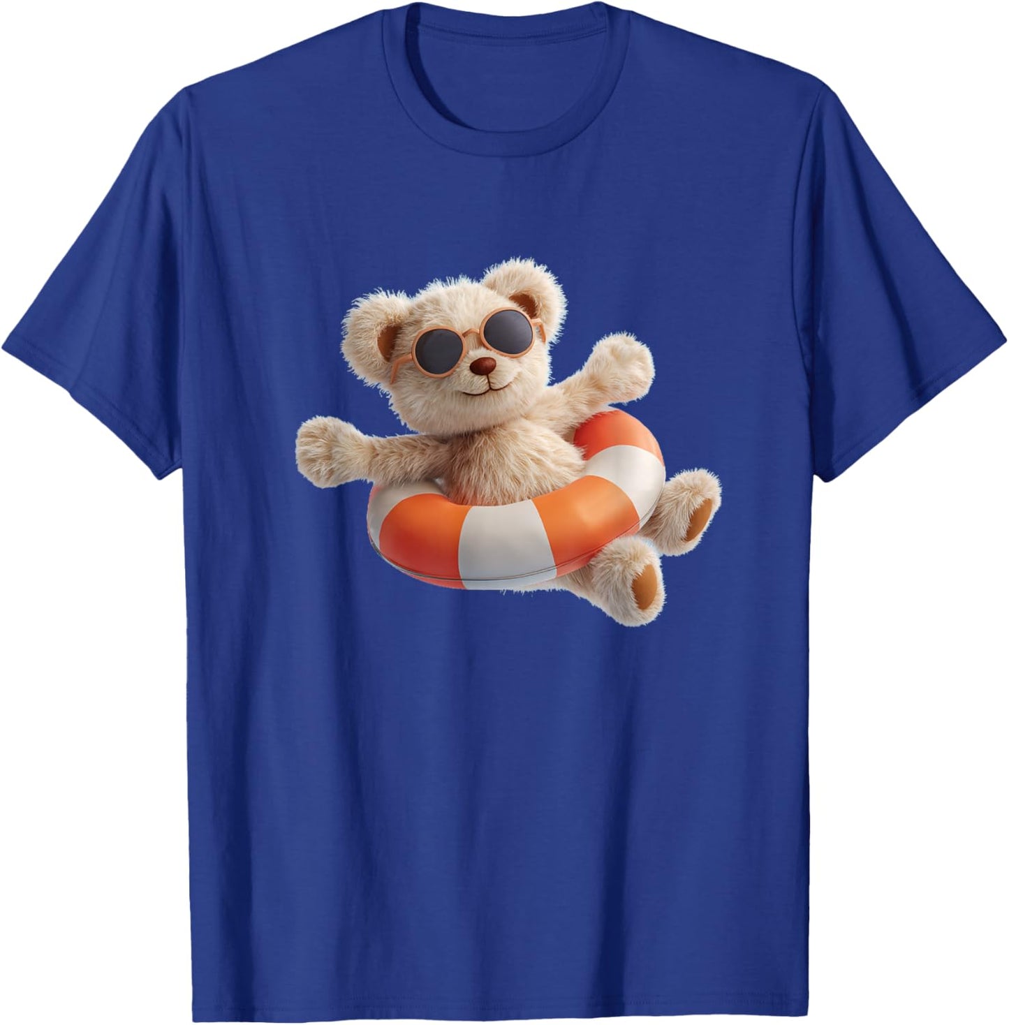 Floating Teddy Bear with Ring for Pool and Beach Lovers T-Shirt - T-Shirt | Royal