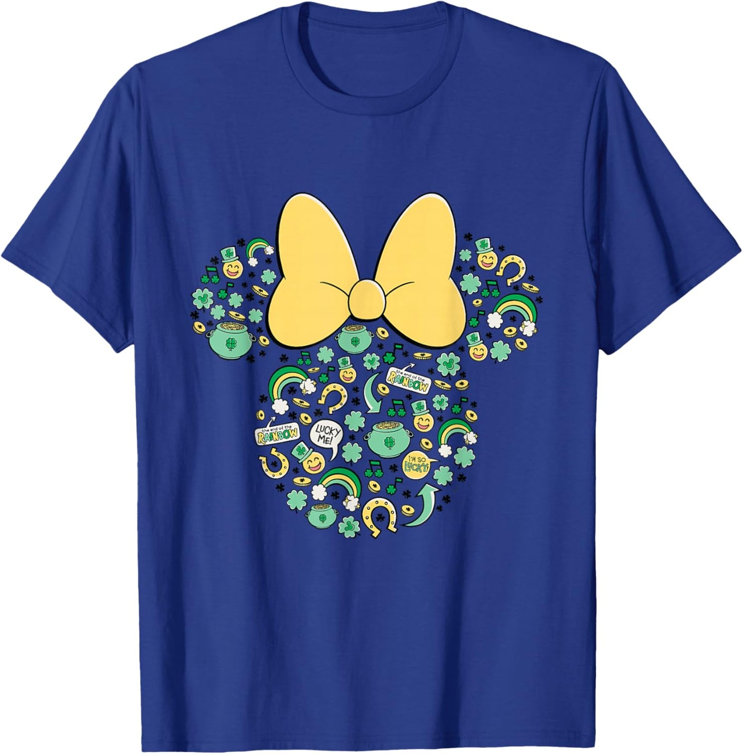 New Disney Minnie St. Patrick's Day Lucky Icons Face Shape T-Shirt - T-Shirt | Royal