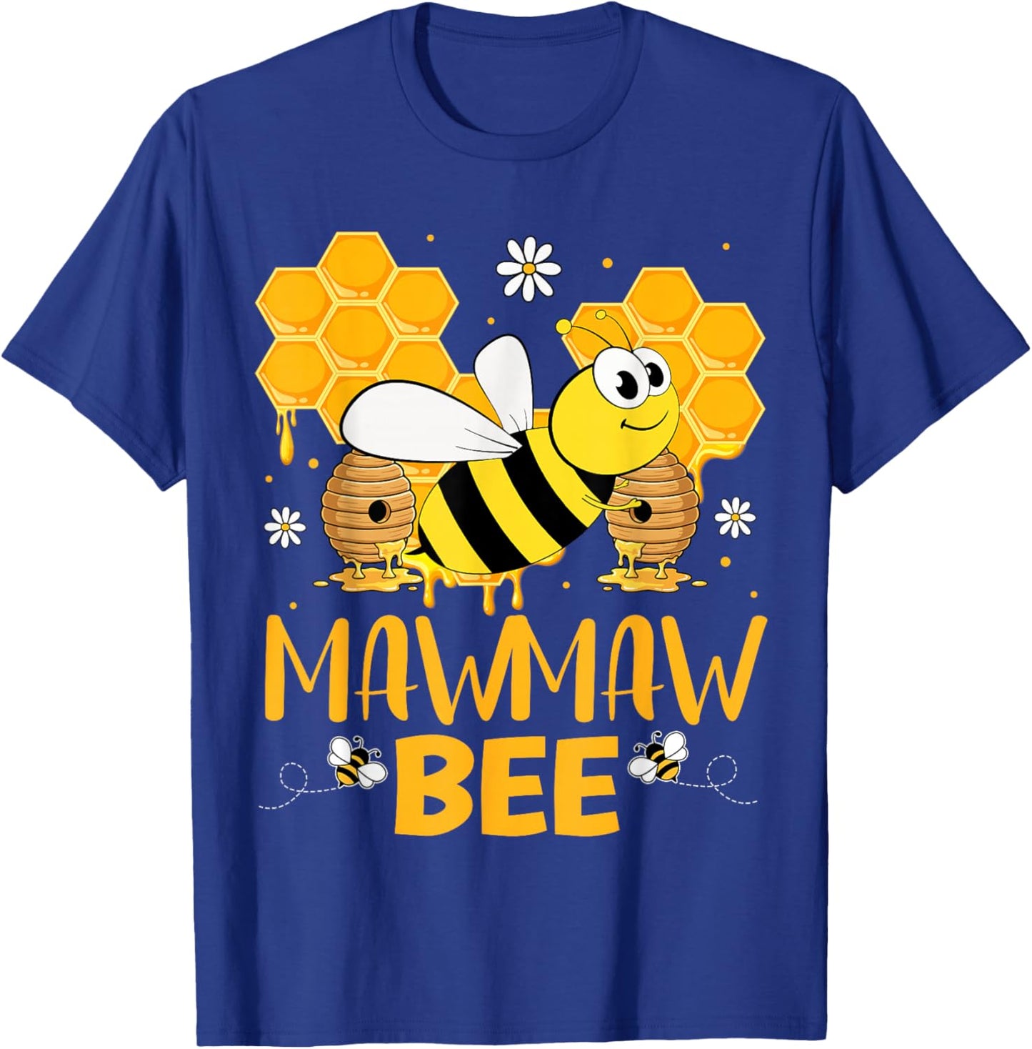 Mawmaw Bee Cute Beekeeping Birthday Party Matching Family T-Shirt - T-Shirt | Royal