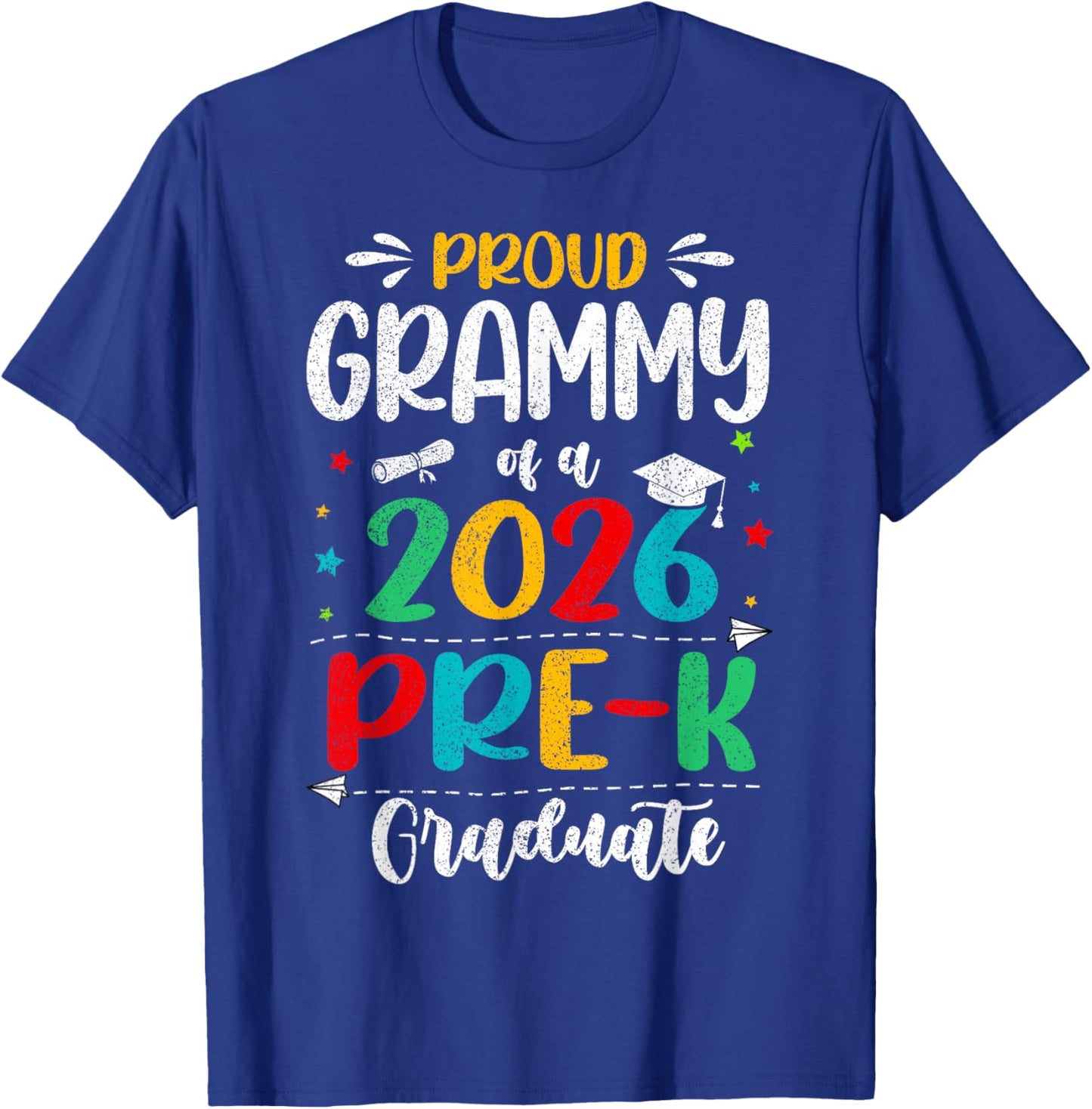 Proud Grammy of A 2026 Pre K Graduate Boy Girl Kids T-Shirt - T-Shirt | Royal