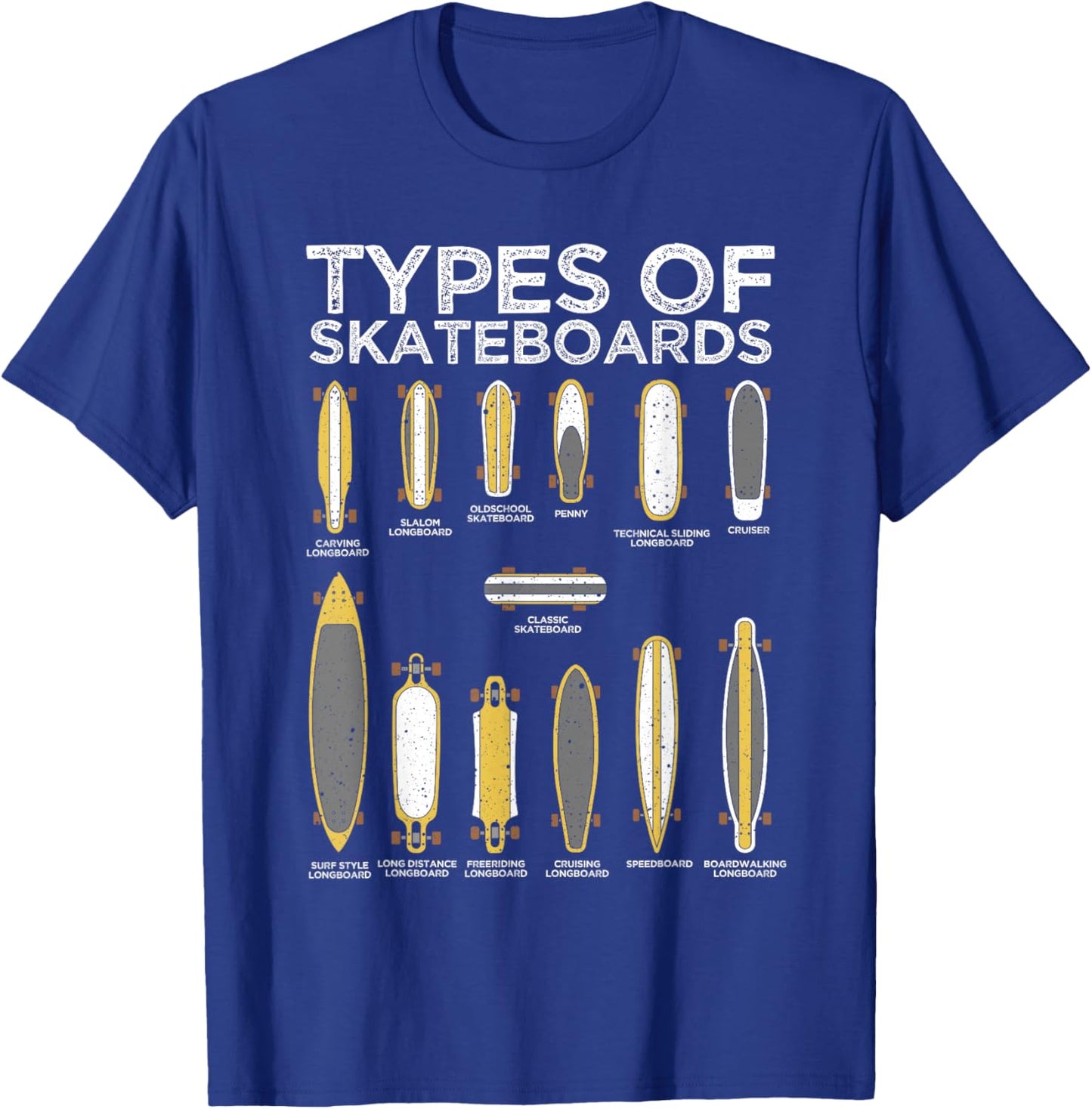 Cool Skateboard Art Women Skateboarder Skateboarding T-Shirt - T-Shirt | Royal