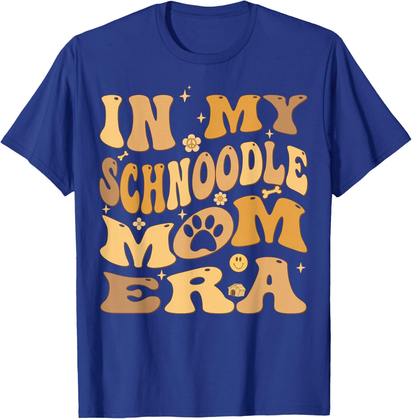 In My Schnoodle Mom Era Groovy Schnoodle Dog T-Shirt - T-Shirt | Royal