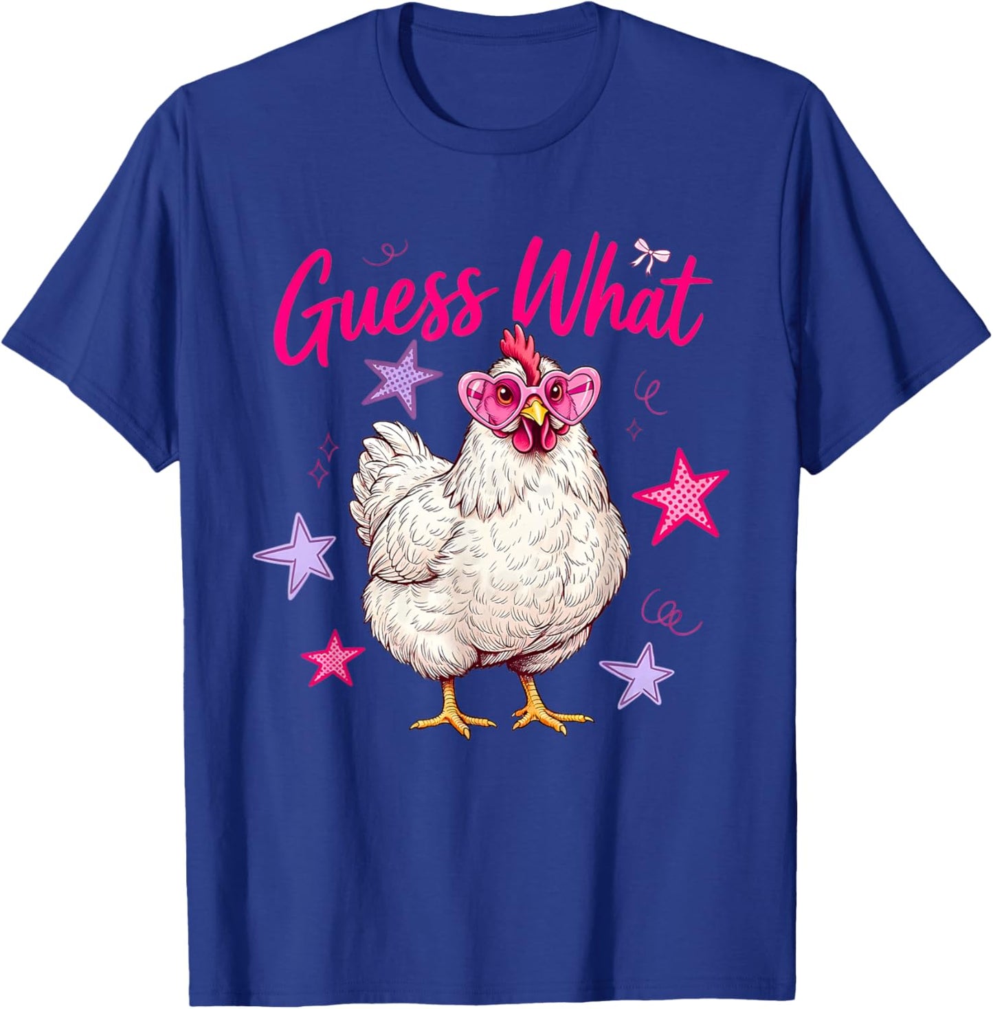 Guess What Chicken Butt Funny Chicken Meme Humor 2 Sided T-Shirt - T-Shirt | Royal