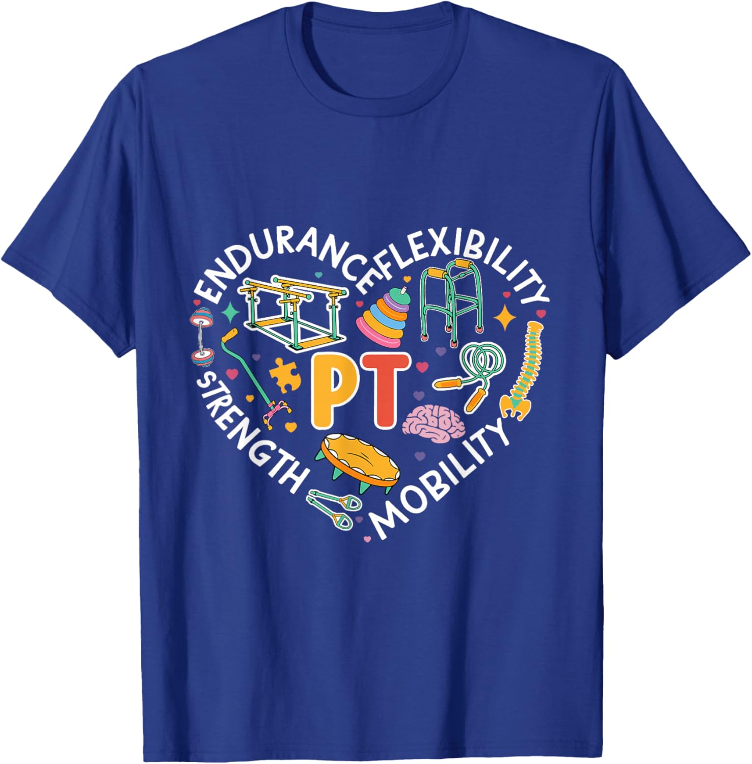 Physical Therapy Retro Groovy Physical Therapist , -Adults/Kids, Black, Small, Short Sleeve T-Shirt - T-Shirt | Royal