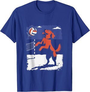 Golden Retriever Dog Volleyball T-Shirt - T-Shirt | Royal