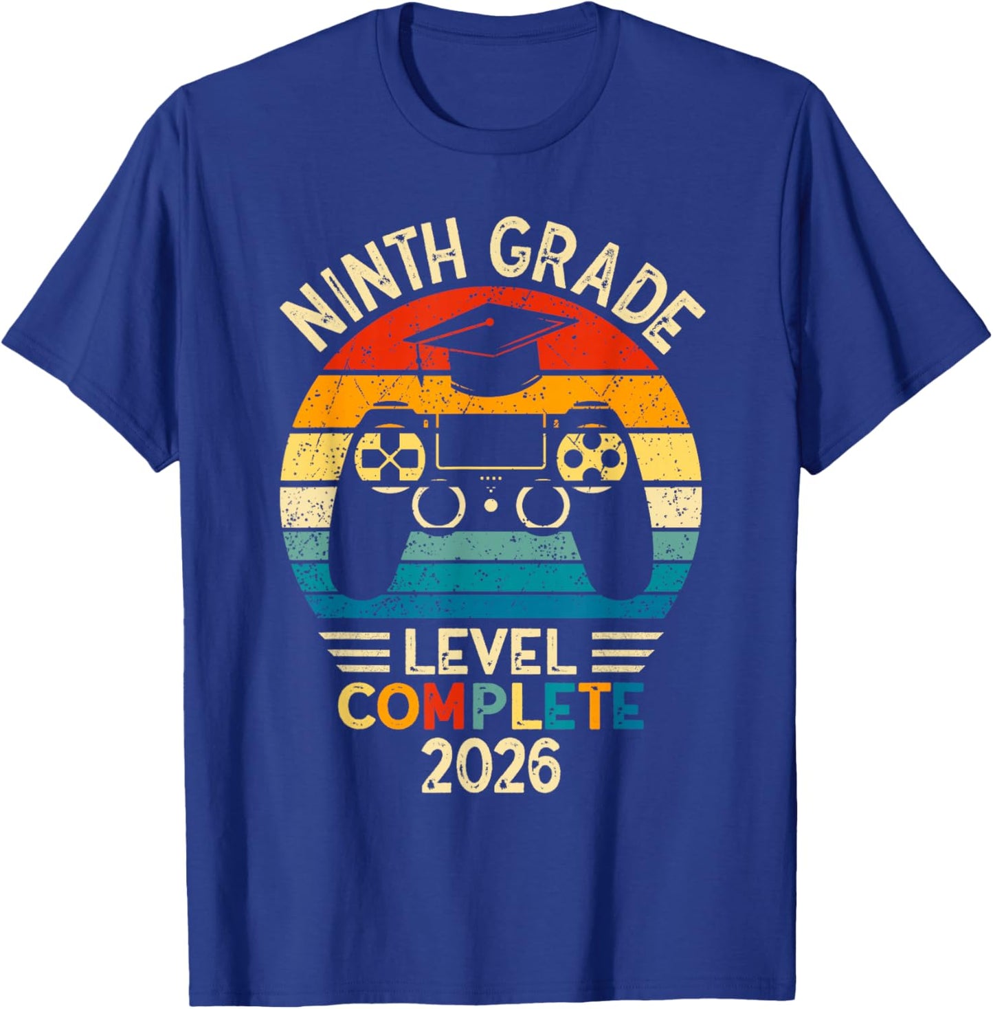 9th Grade Graduation 2026 Level Complete Gamer T-Shirt - T-Shirt | Royal