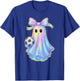 Cute Soccer Ghost Lover Pastel Halloween Coquette Bow T-Shirt - T-Shirt | Royal
