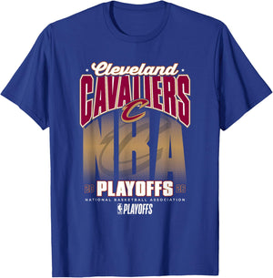 NBA Official 2026 Playoffs Cleveland Cavaliers Fade T-Shirt - T-Shirt | Royal