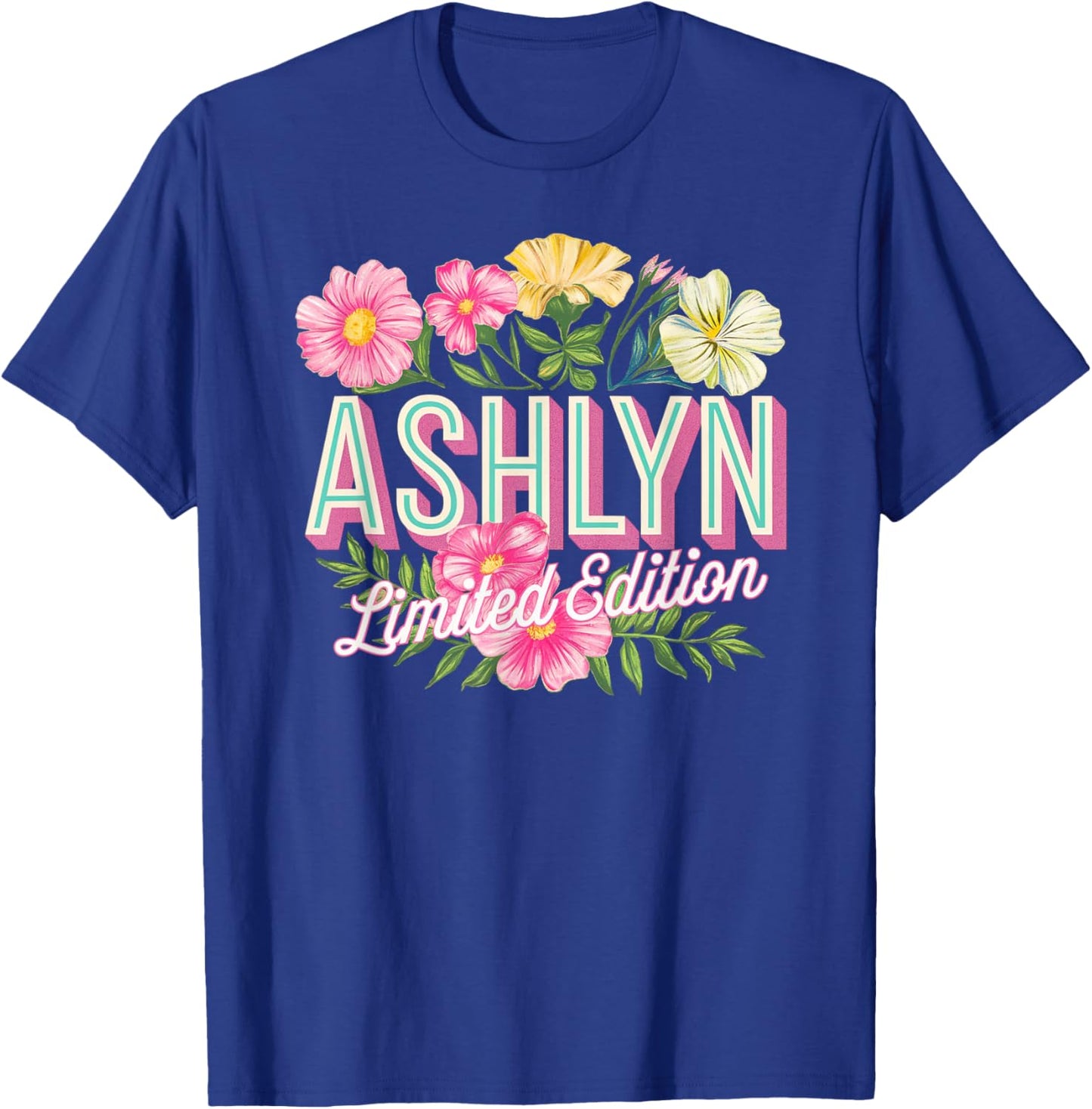 Ashlyn Limited Edition Vintage Custom Name Wife Grandma T-Shirt - T-Shirt | Royal