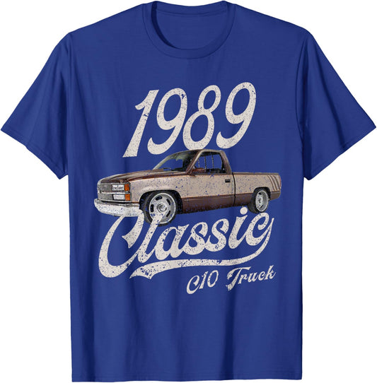 1989 89 C10 Truck T-Shirt - T-Shirt | Royal
