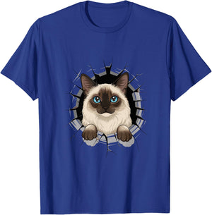 Graffiti Wall Art Balinese Cat Longhaired Siamese T-Shirt - T-Shirt | Royal
