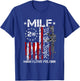 Funny M.I.L.F Man I Love Felons Gun American Flag T-Shirt - T-Shirt | Royal