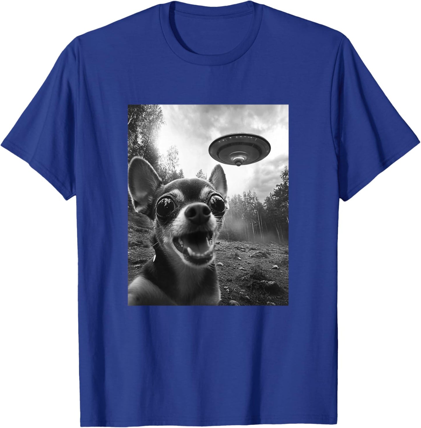 Alien UFO Funny Meme Chihuahua T-Shirt - T-Shirt | Royal