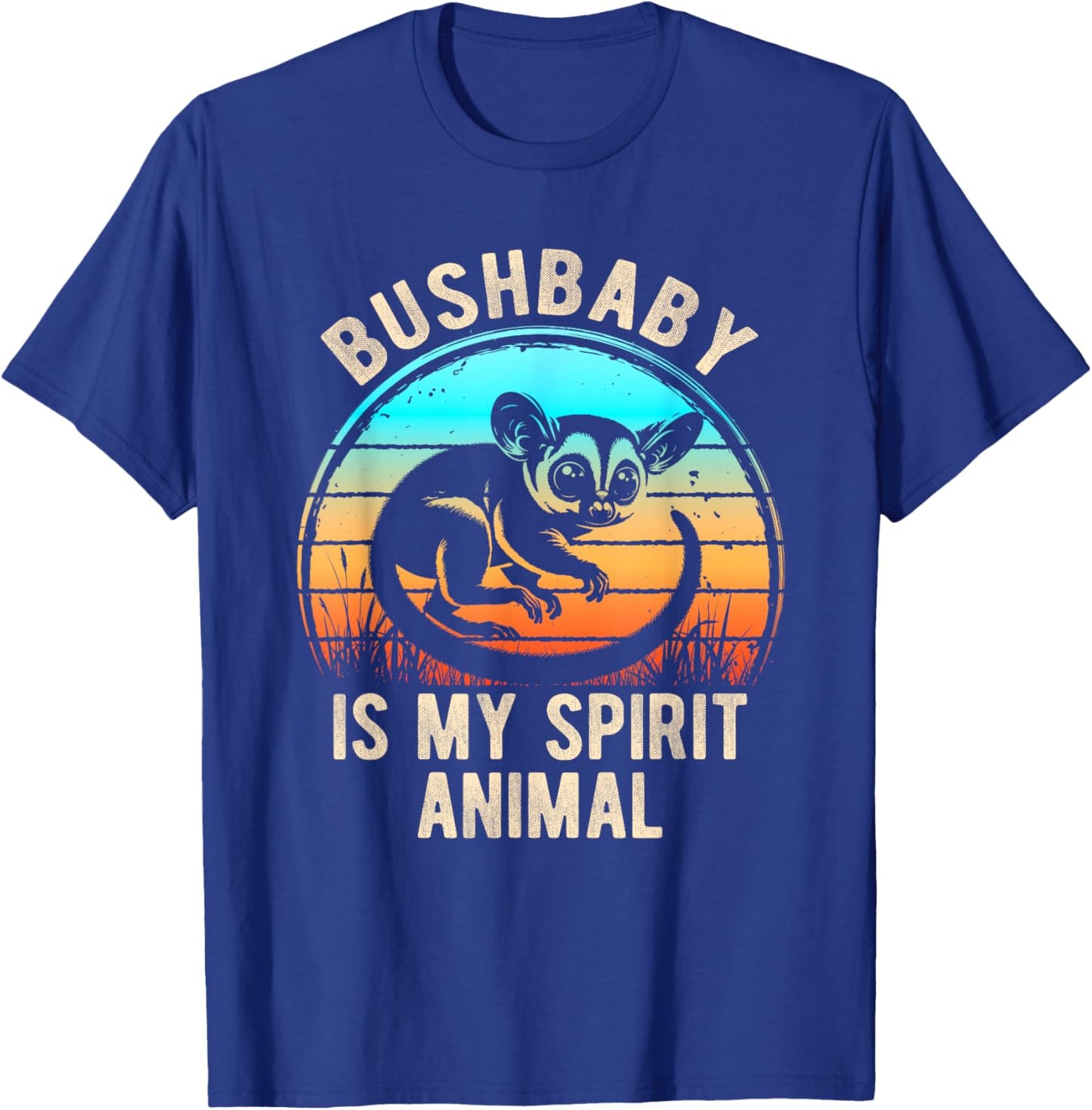 Galago Is My Spirit Animal Retro Nature Bush Baby T-Shirt - T-Shirt | Royal