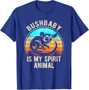 Galago Is My Spirit Animal Retro Nature Bush Baby T-Shirt - T-Shirt | Royal