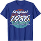 40th Birthday Man Woman 40 Years 1986 Funny Gift T-Shirt - T-Shirt | Royal