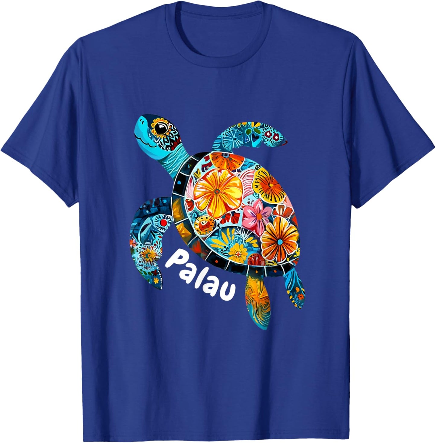 Palau Souvenir Store Palau - -Adults, -Kids - Black - Small - Short Sleeve - - Modern - Cartoon - People - Swimming - Theme T-Shirt - T-Shirt | Royal