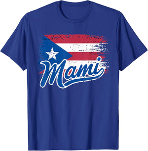 Boricua Mami | Puerto Rican Mother Puerto Rico Flag T-Shirt - T-Shirt | Royal