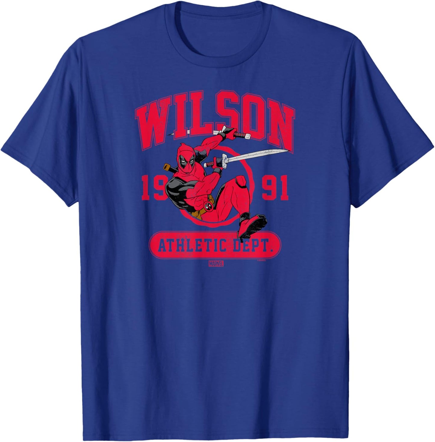 Deadpool - Wade Wilson Collegiate T-Shirt - T-Shirt | Royal