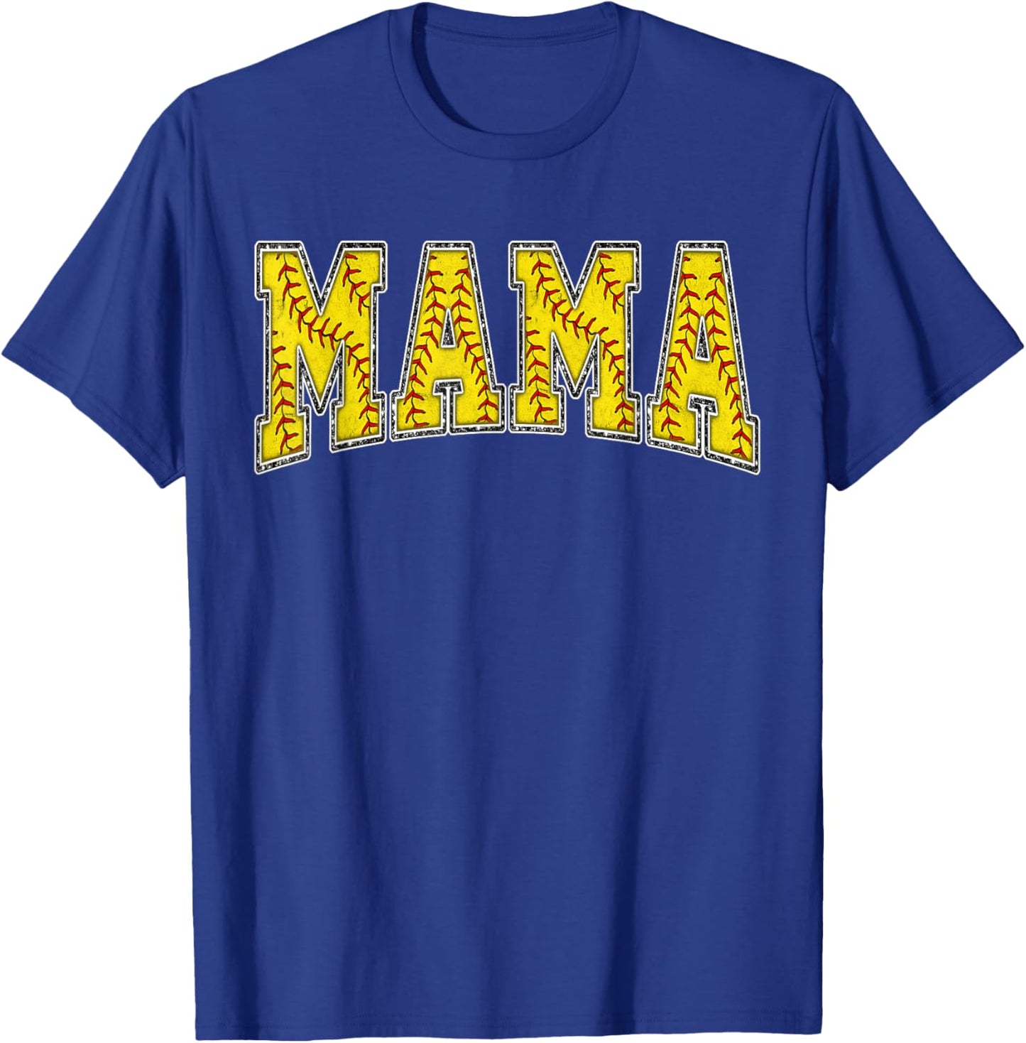 Softball Mama Softball Mom Mothers Day Women Proud Retro T-Shirt - T-Shirt | Royal
