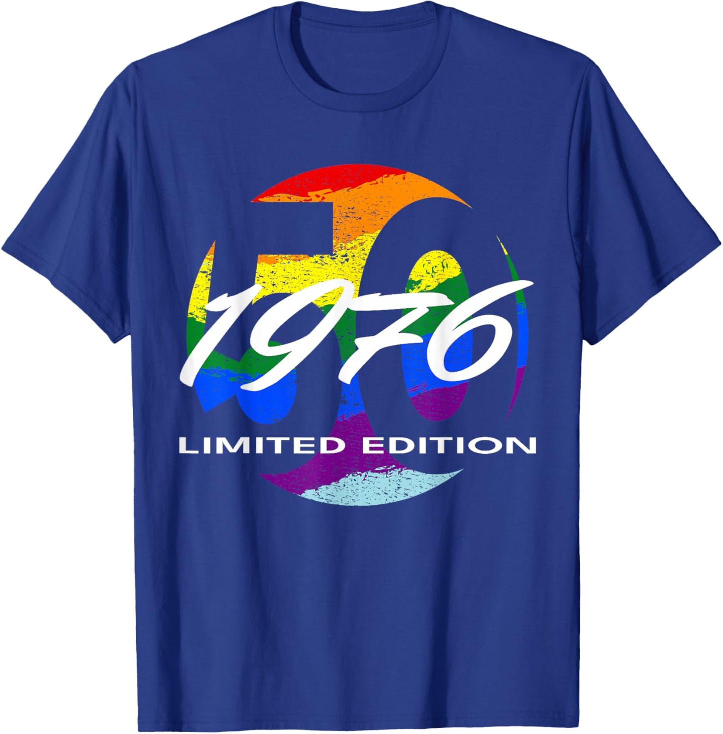 50th Birthday Man Woman 50 Years 1976 Funny Gift T-Shirt - T-Shirt | Royal