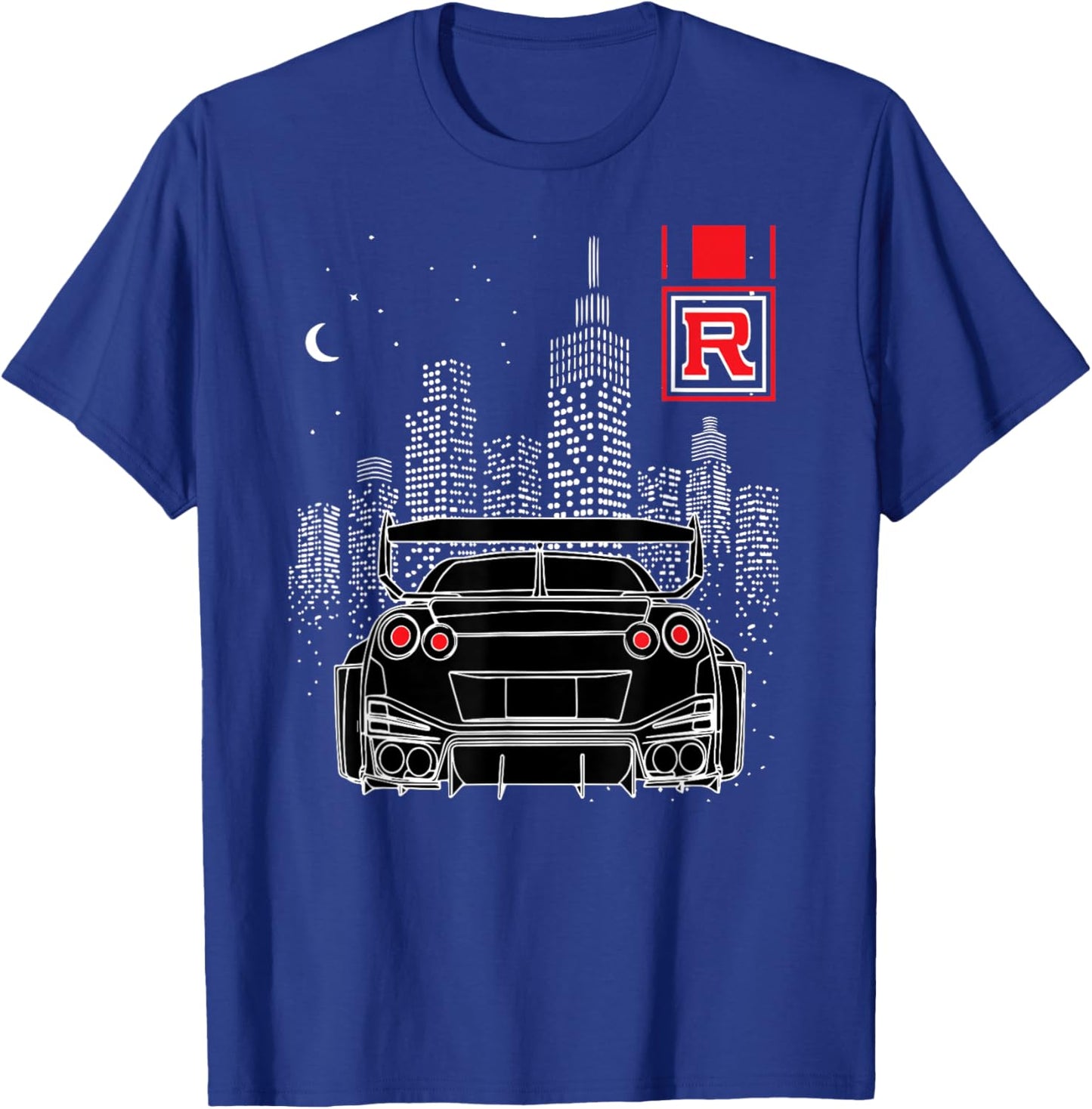 RHW City Street Racing Ikonischer Sportwagen GT R 35 JDM Meme-Münze T-Shirt - T-Shirt | Royal