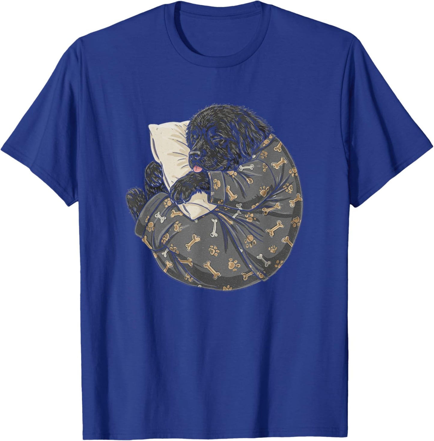 Funny Sleepy Newfoundland Pajama Men Women Kids Newfie T-Shirt - T-Shirt | Royal