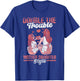 Double The Trouble Mother-Daughter Style Mother Daughter Mom T-Shirt - T-Shirt | Royal