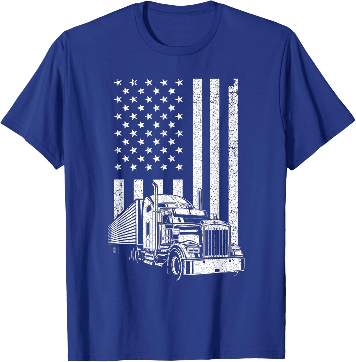 Cool Trucker Design Women Kids Trucking Truck Driver T-Shirt - T-Shirt | Royal